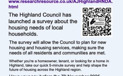 Highland Housing Need and Demand Survey complete by 7th November