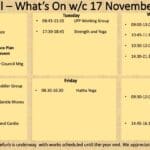 What's On Farr Hall w/c 17th November