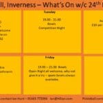 Daviot Hall What's on w/c 24th November 2025