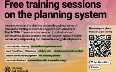 Free Training from Planning Aid Scotland