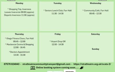 SCATA Bookings w/c 30th March 2026