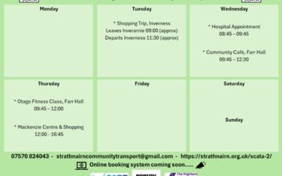 SCATA Bookings w/c 6th April 2026