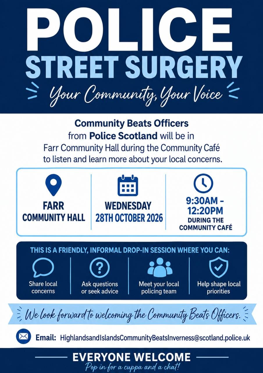 Police Surgery Farr Hall Wednesday 28th October